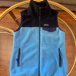Patagonia Blue and Black Fleece Vest